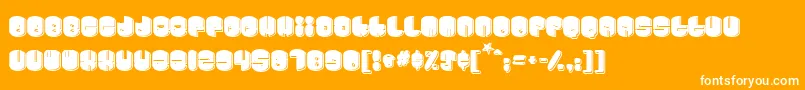 Cosmojun-fontti – valkoiset fontit oranssilla taustalla