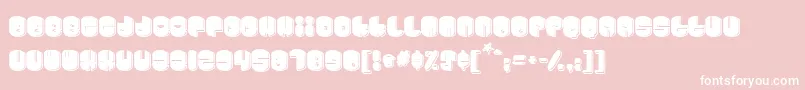 フォントCosmojun – ピンクの背景に白い文字