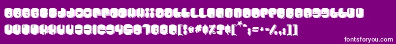 フォントCosmojun – 紫の背景に白い文字