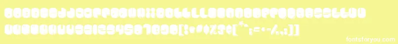 Шрифт Cosmojun – белые шрифты на жёлтом фоне