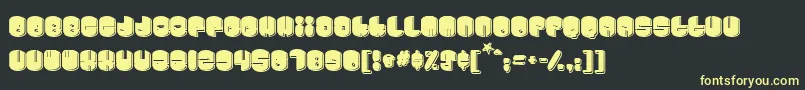 Cosmojun-fontti – keltaiset fontit mustalla taustalla
