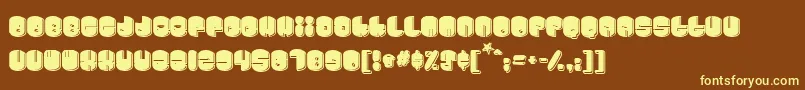 Cosmojun-fontti – keltaiset fontit ruskealla taustalla