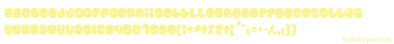Fonte Cosmojun – fontes amarelas em um fundo branco