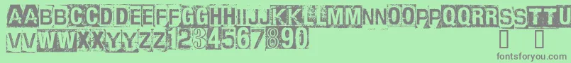 CfanarchyRegular Font – Gray Fonts on Green Background