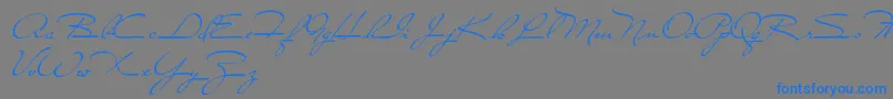 CloseToYou-Schriftart – Blaue Schriften auf grauem Hintergrund