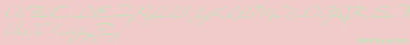 CloseToYou Font – Green Fonts on Pink Background