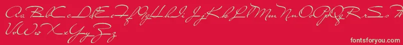 フォントCloseToYou – 赤い背景に緑の文字