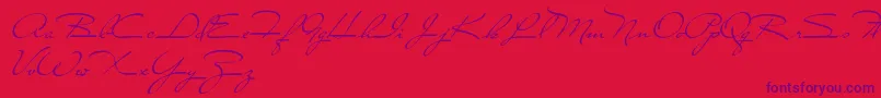 CloseToYou Font – Purple Fonts on Red Background