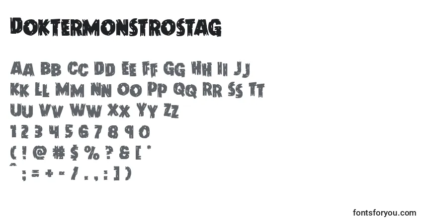 Fuente Doktermonstrostag - alfabeto, números, caracteres especiales