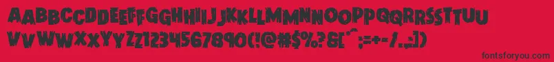 Doktermonstrostag Font – Black Fonts on Red Background