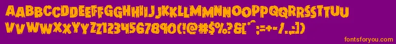 Doktermonstrostag Font – Orange Fonts on Purple Background