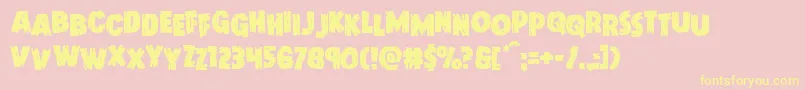 Doktermonstrostag Font – Yellow Fonts on Pink Background