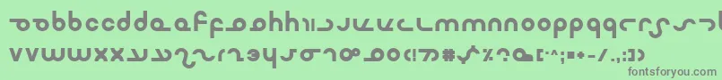 フォントMasterb – 緑の背景に灰色の文字