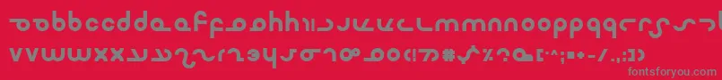 フォントMasterb – 赤い背景に灰色の文字