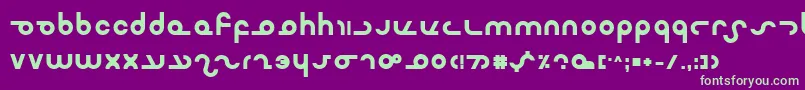 Masterb Font – Green Fonts on Purple Background