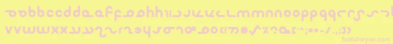 Masterb Font – Pink Fonts on Yellow Background