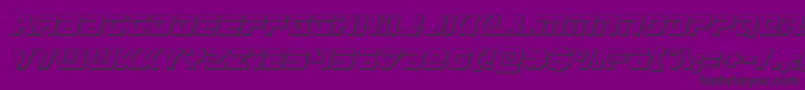 Edgeracer3Dital-Schriftart – Schwarze Schriften auf violettem Hintergrund