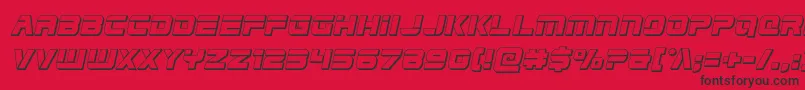 Edgeracer3Dital Font – Black Fonts on Red Background