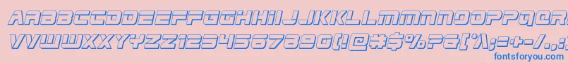 Edgeracer3Dital Font – Blue Fonts on Pink Background