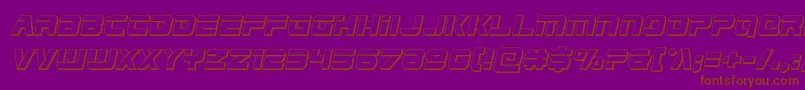 Edgeracer3Dital-Schriftart – Braune Schriften auf violettem Hintergrund