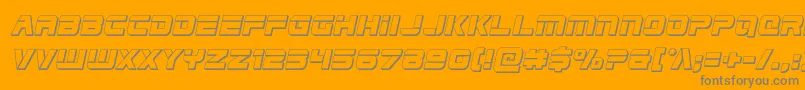 Edgeracer3Dital Font – Gray Fonts on Orange Background