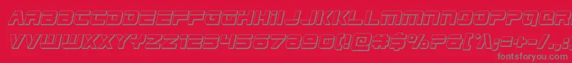 Edgeracer3Dital Font – Gray Fonts on Red Background