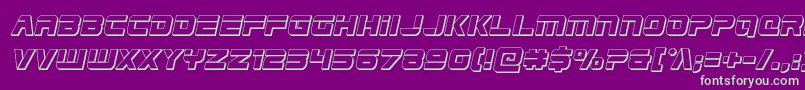 Edgeracer3Dital Font – Green Fonts on Purple Background