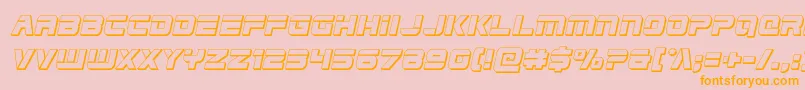 Edgeracer3Dital Font – Orange Fonts on Pink Background