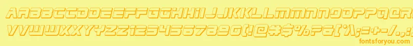 Edgeracer3Dital Font – Orange Fonts on Yellow Background