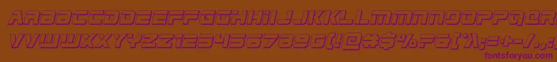 Edgeracer3Dital Font – Purple Fonts on Brown Background