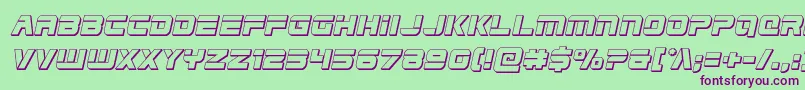 Edgeracer3Dital Font – Purple Fonts on Green Background