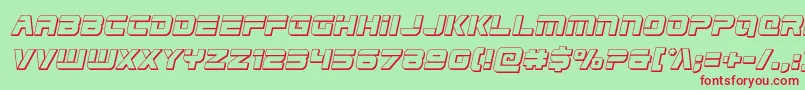 Edgeracer3Dital Font – Red Fonts on Green Background