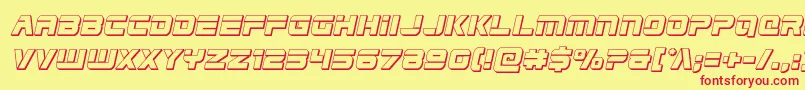 Edgeracer3Dital Font – Red Fonts on Yellow Background