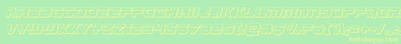 Edgeracer3Dital Font – Yellow Fonts on Green Background