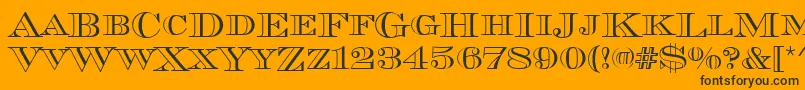 Chevalieropedcd Font – Black Fonts on Orange Background