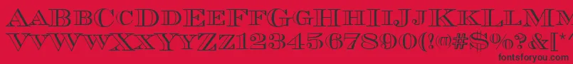 Chevalieropedcd Font – Black Fonts on Red Background