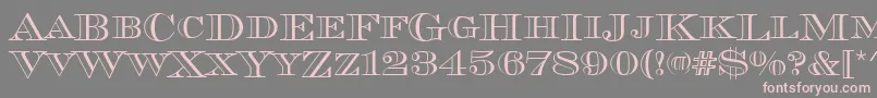 Chevalieropedcd Font – Pink Fonts on Gray Background