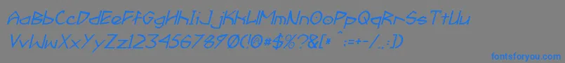 FractylItalic Font – Blue Fonts on Gray Background