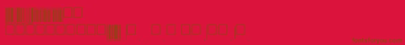 V200010-fontti – ruskeat fontit punaisella taustalla