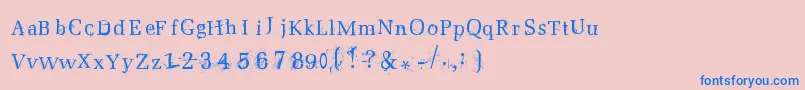 Postnuclear2 Font – Blue Fonts on Pink Background