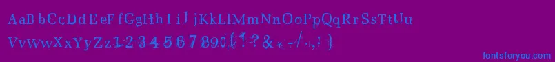 Postnuclear2 Font – Blue Fonts on Purple Background