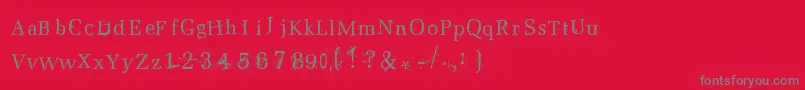 Postnuclear2 Font – Gray Fonts on Red Background