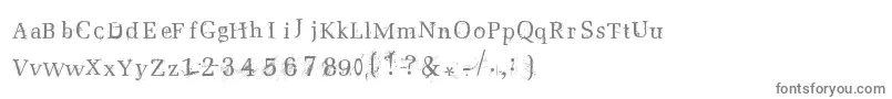 フォントPostnuclear2 – 白い背景に灰色の文字