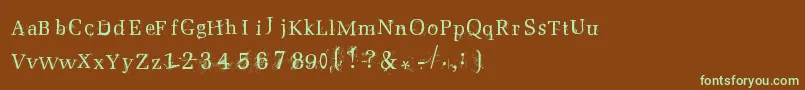 Postnuclear2 Font – Green Fonts on Brown Background