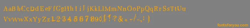 Postnuclear2 Font – Orange Fonts on Gray Background