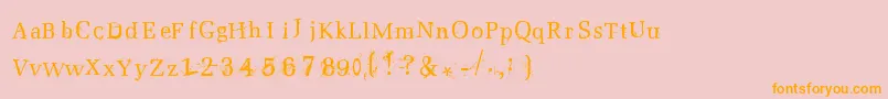 Postnuclear2 Font – Orange Fonts on Pink Background