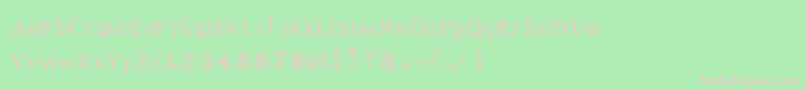 Postnuclear2 Font – Pink Fonts on Green Background