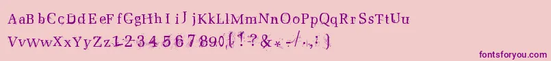 Postnuclear2 Font – Purple Fonts on Pink Background