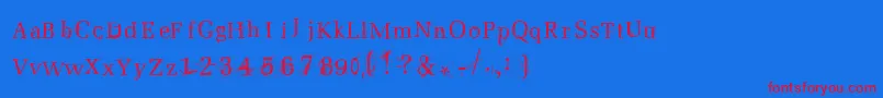 Postnuclear2 Font – Red Fonts on Blue Background