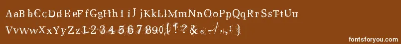 Postnuclear2 Font – White Fonts on Brown Background